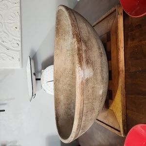 Giant wooden bowl.